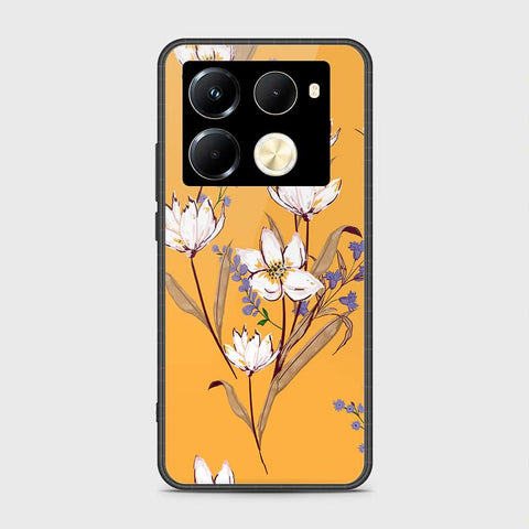 Infinix Note 40 Pro Cover- Floral Series - HQ Ultra Shine Premium Infinity Glass Soft Silicon Borders Case