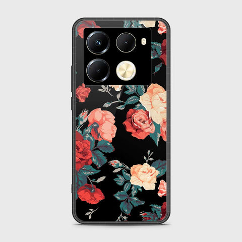 Infinix Note 40 Pro Plus Cover- Floral Series 2 - HQ Ultra Shine Premium Infinity Glass Soft Silicon Borders Case