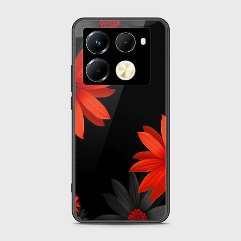 Infinix Note 40 Pro Cover- Floral Series 2 - HQ Ultra Shine Premium Infinity Glass Soft Silicon Borders Case