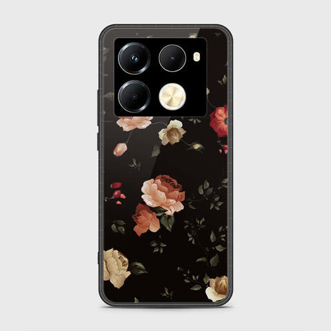 Infinix Note 40 Pro Plus Cover- Floral Series 2 - HQ Ultra Shine Premium Infinity Glass Soft Silicon Borders Case