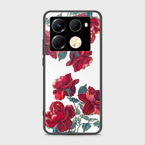 Infinix Note 40 Pro Plus Cover- Floral Series 2 - HQ Ultra Shine Premium Infinity Glass Soft Silicon Borders Case