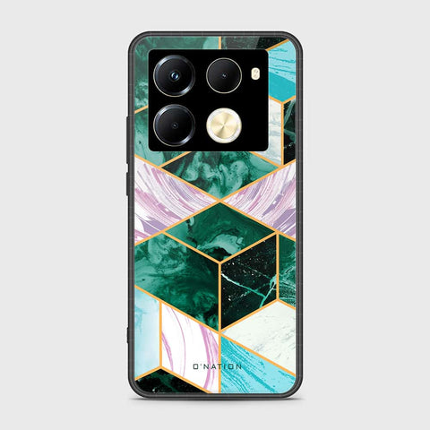 Infinix Note 40 Pro Cover- O'Nation Shades of Marble Series - HQ Ultra Shine Premium Infinity Glass Soft Silicon Borders Case