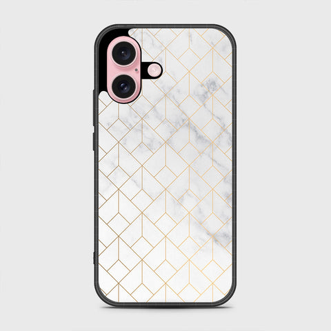 iPhone 16 Plus Cover- White Marble Series 2 - HQ Premium Shine Durable Shatterproof Case