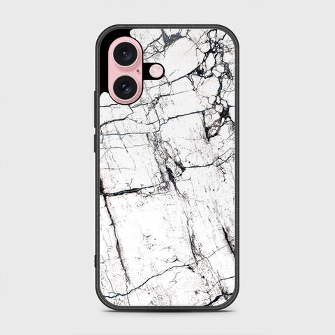 iPhone 16 Cover- White Marble Series 2 - HQ Premium Shine Durable Shatterproof Case