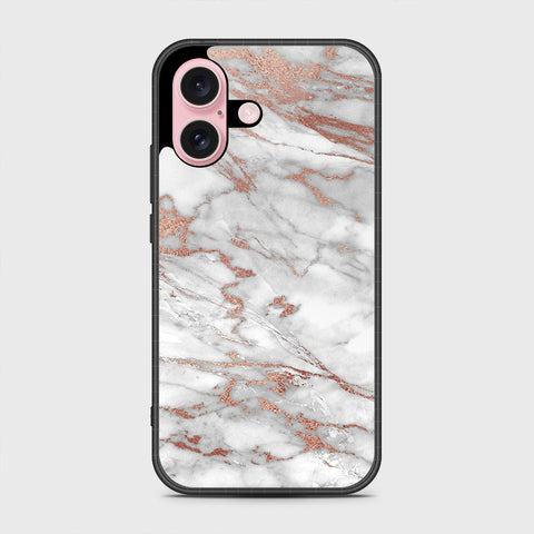 iPhone 16 Plus Cover- White Marble Series 2 - HQ Premium Shine Durable Shatterproof Case