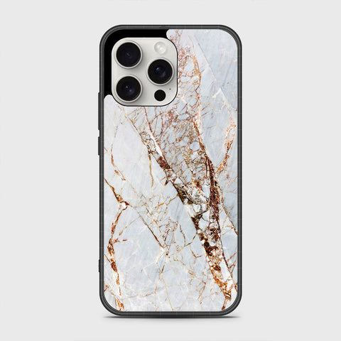 iPhone 16 Pro Max Cover- White Marble Series - HQ Premium Shine Durable Shatterproof Case