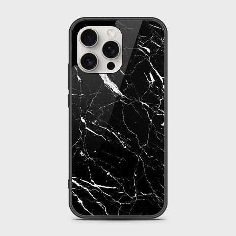 iPhone 16 Pro Max Cover- Black Marble Series - HQ Premium Shine Durable Shatterproof Case