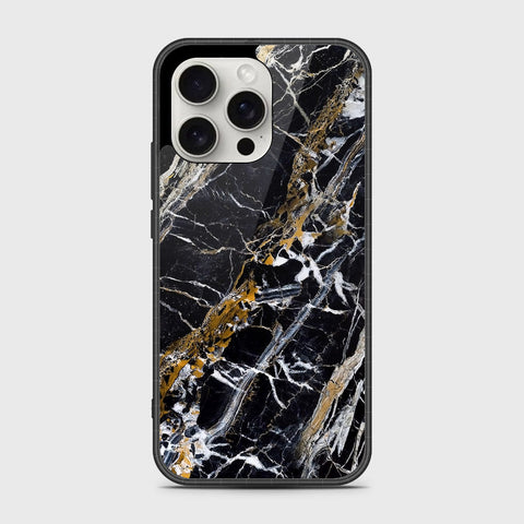 iPhone 16 Pro Cover- Black Marble Series - HQ Premium Shine Durable Shatterproof Case