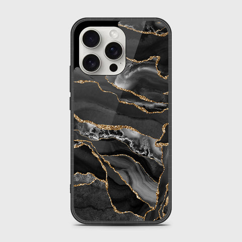 iPhone 16 Pro Cover- Black Marble Series - HQ Premium Shine Durable Shatterproof Case