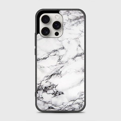 iPhone 16 Pro Cover- White Marble Series - HQ Premium Shine Durable Shatterproof Case