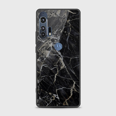 Motorola Edge Plus 2020 Cover - Black Marble Series - HQ Premium Shine Durable Shatterproof Case