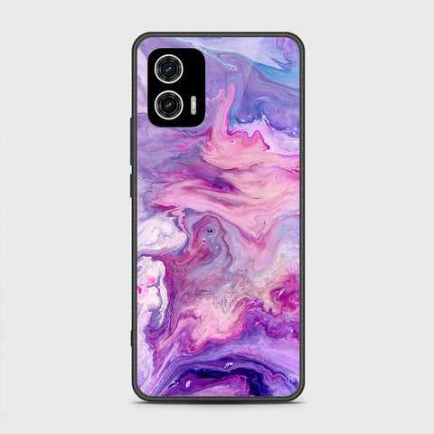 Motorola Moto G73 Cover - Colorful Marble Series - HQ Premium Shine Durable Shatterproof Case