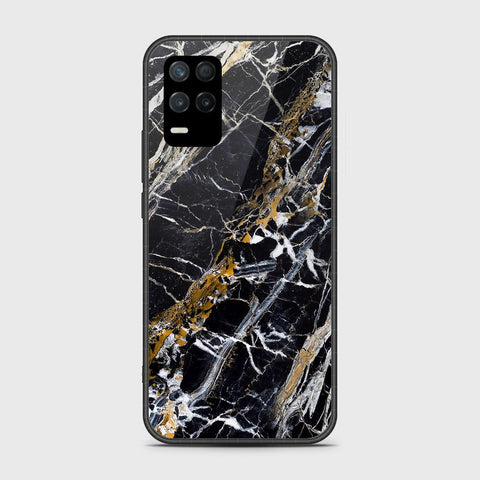 Realme V13 5G Cover- Black Marble Series - HQ Premium Shine Durable Shatterproof Case