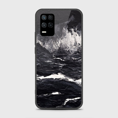 Realme V13 5G Cover- Black Marble Series - HQ Premium Shine Durable Shatterproof Case