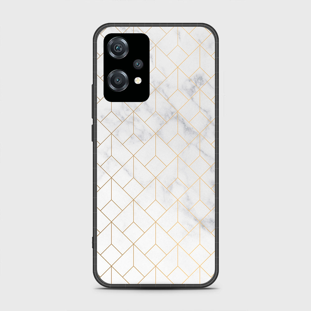 OnePlus Nord CE 2 Lite 5G Cover- White Marble Series 2 - HQ Ultra Shine Premium Infinity Glass Soft Silicon Borders Case