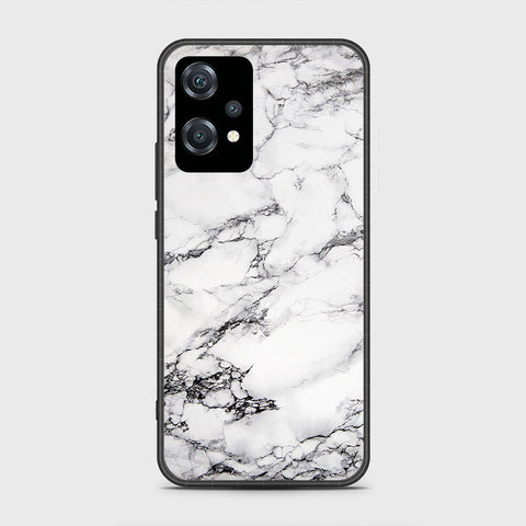 OnePlus Nord CE 2 Lite 5G Cover- White Marble Series - HQ Ultra Shine Premium Infinity Glass Soft Silicon Borders Case