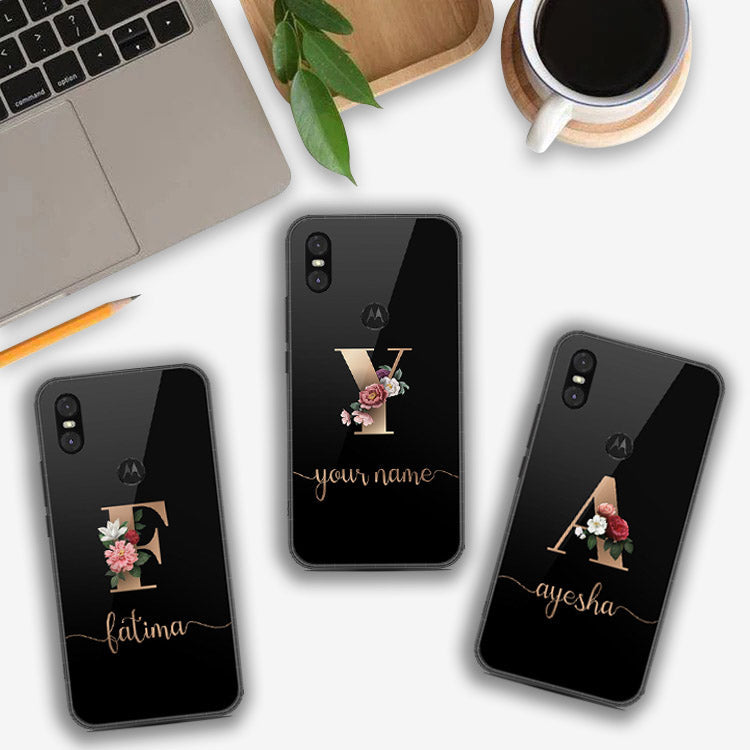 Motorola One Cover - Personalized Alphabet Series - HQ Premium Shine Durable Shatterproof Case