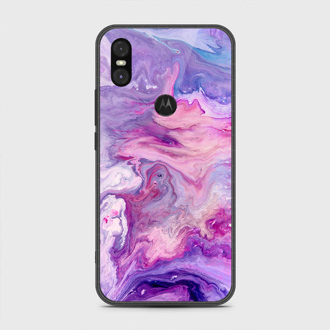 Motorola One Cover - Colorful Marble Series - HQ Premium Shine Durable Shatterproof Case