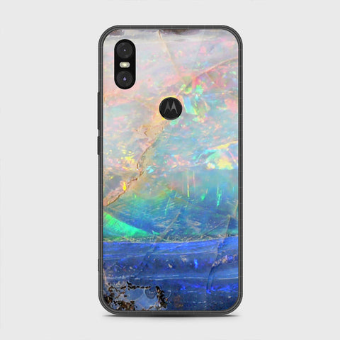 Motorola One Cover - Colorful Marble Series - HQ Premium Shine Durable Shatterproof Case