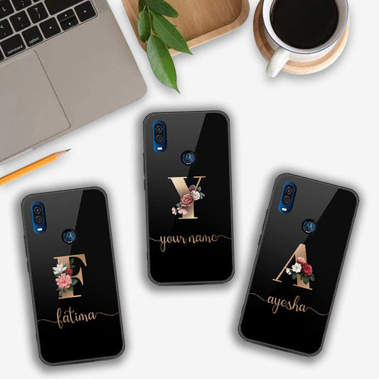 Motorola One Vision Cover - Personalized Alphabet Series - HQ Premium Shine Durable Shatterproof Case