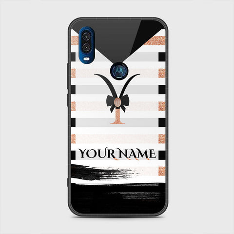 Motorola One Vision Cover - Personalized Alphabet Series - HQ Premium Shine Durable Shatterproof Case