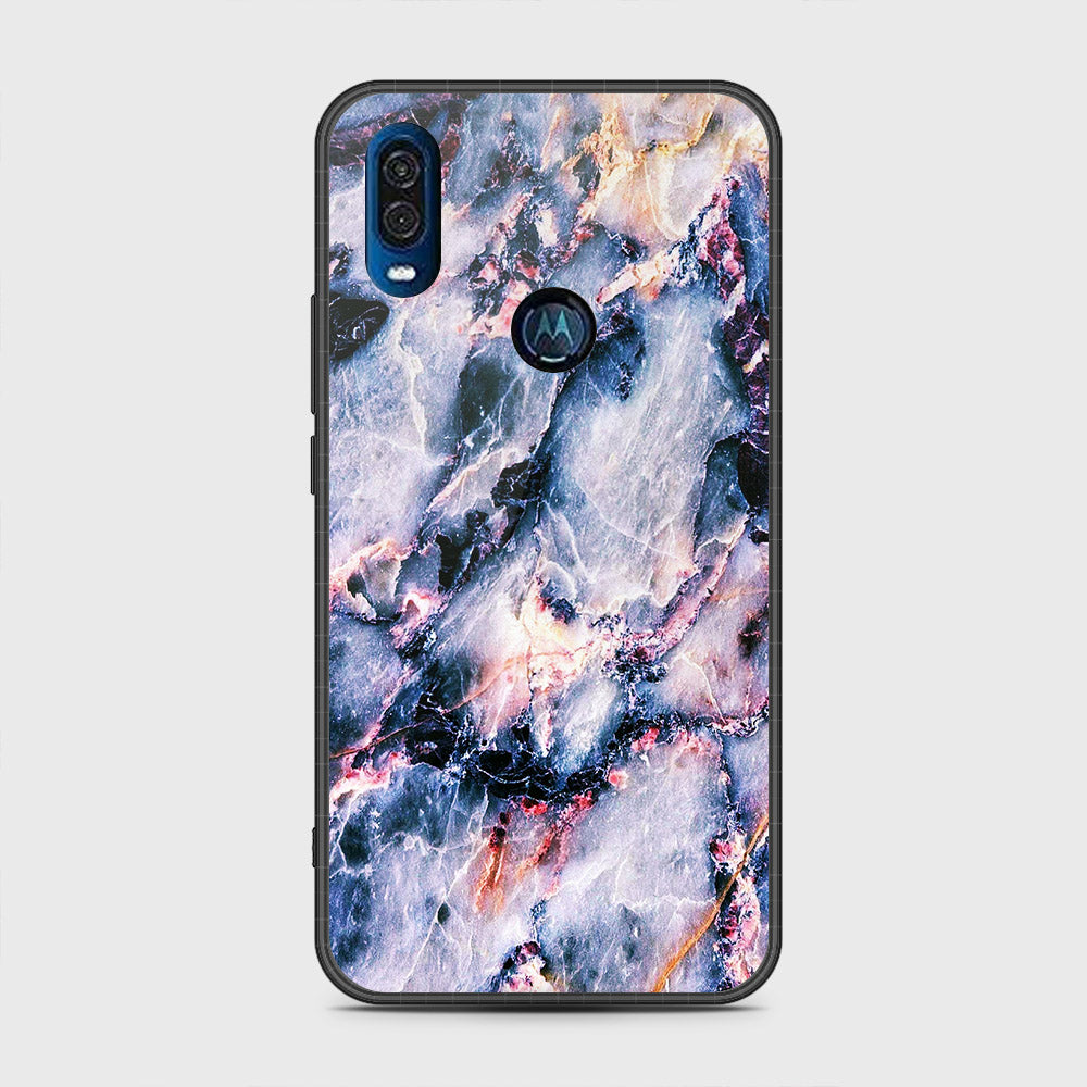 Motorola One Vision Cover - Colorful Marble Series - HQ Premium Shine Durable Shatterproof Case