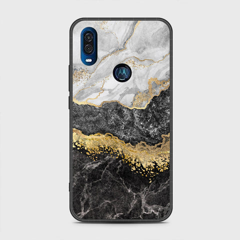 Motorola One Vision Cover - Colorful Marble Series - HQ Premium Shine Durable Shatterproof Case