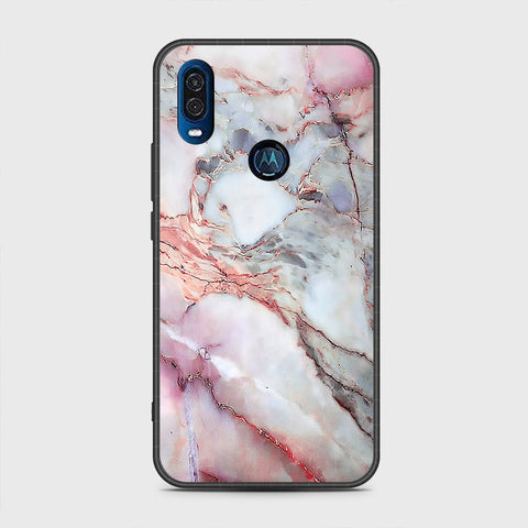 Motorola One Vision Cover - Colorful Marble Series - HQ Premium Shine Durable Shatterproof Case