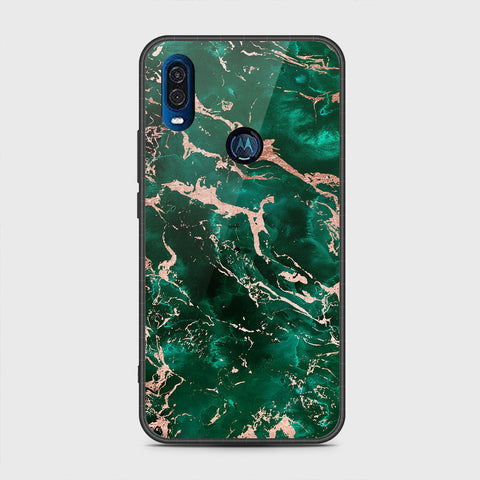 Motorola One Vision Cover - Colorful Marble Series - HQ Premium Shine Durable Shatterproof Case