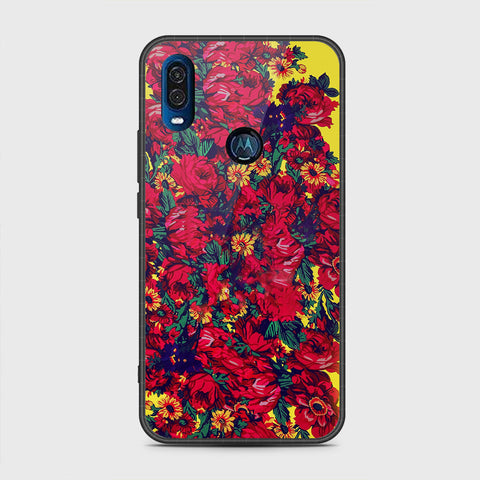 Motorola One Vision Cover - Floral Series - HQ Premium Shine Durable Shatterproof Case