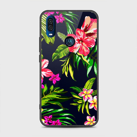 Motorola One Vision Cover - Floral Series - HQ Premium Shine Durable Shatterproof Case