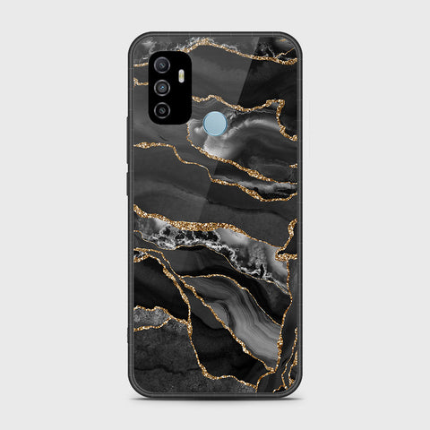 Oppo A53 Cover- Black Marble Series - HQ Premium Shine Durable Shatterproof Case