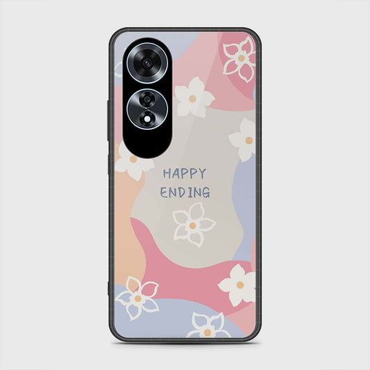 Oppo A60 Cover- Happy Series - HQ Ultra Shine Premium Infinity Glass Soft Silicon Borders Case