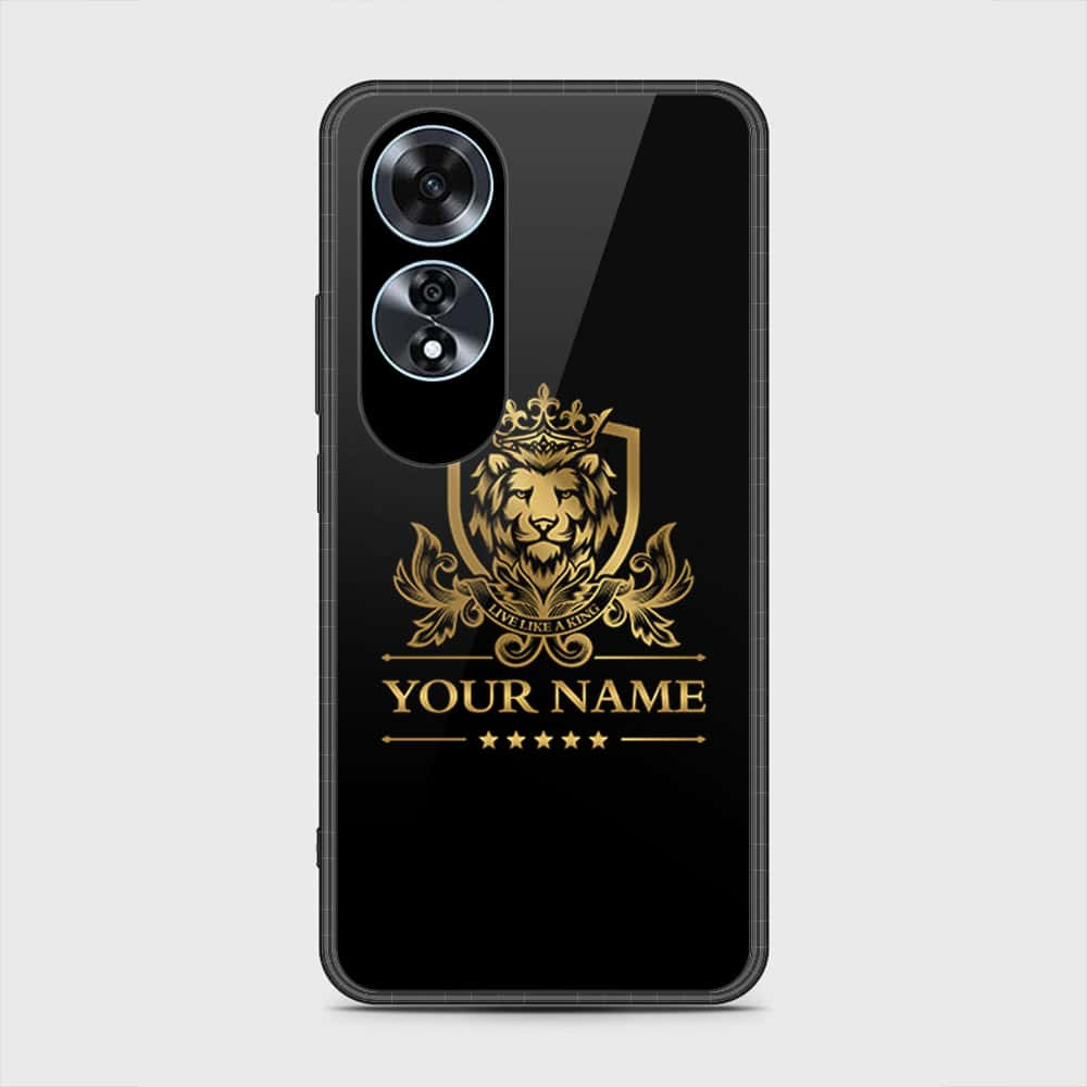 Oppo A60 Cover- Gold Series - HQ Ultra Shine Premium Infinity Glass Soft Silicon Borders Case