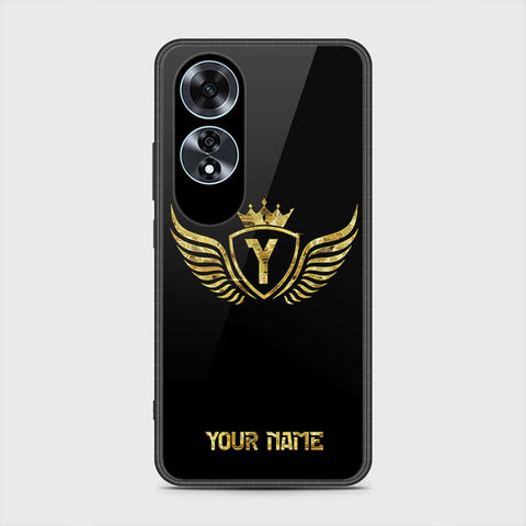 Oppo A60 Cover- Gold Series - HQ Ultra Shine Premium Infinity Glass Soft Silicon Borders Case