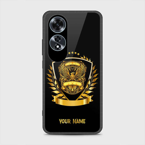 Oppo A60 Cover- Gold Series - HQ Ultra Shine Premium Infinity Glass Soft Silicon Borders Case