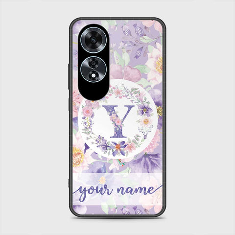 Oppo A60 Cover- Personalized Alphabet Series - HQ Ultra Shine Premium Infinity Glass Soft Silicon Borders Case