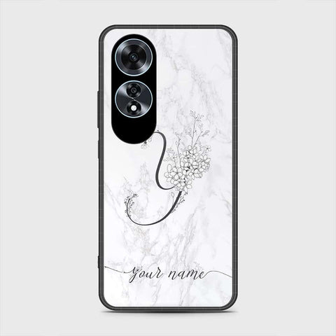 Oppo A60 Cover- Personalized Alphabet Series - HQ Ultra Shine Premium Infinity Glass Soft Silicon Borders Case