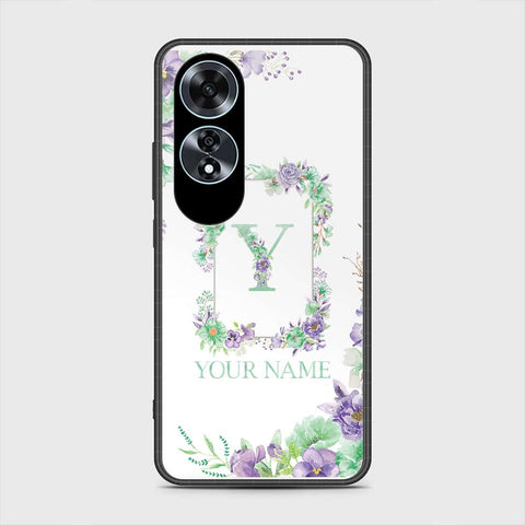 Oppo A60 Cover- Personalized Alphabet Series - HQ Ultra Shine Premium Infinity Glass Soft Silicon Borders Case