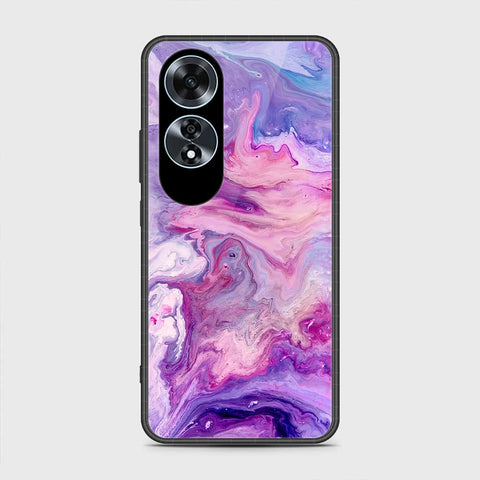 Oppo A60 Cover- Colorful Marble Series - HQ Ultra Shine Premium Infinity Glass Soft Silicon Borders Case