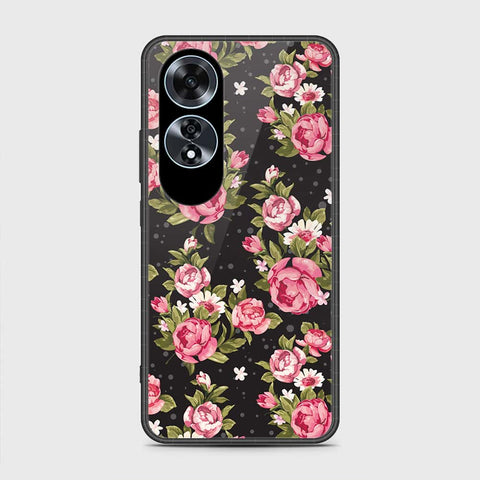 Oppo A60 Cover- Floral Series - HQ Ultra Shine Premium Infinity Glass Soft Silicon Borders Case