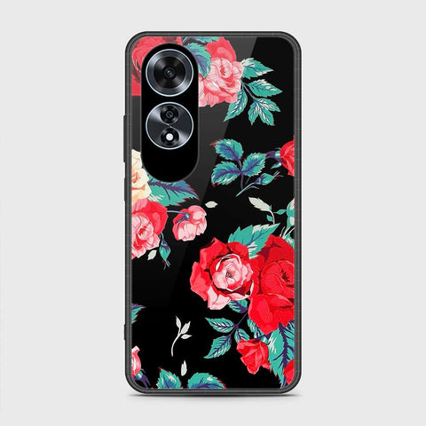 Oppo A60 Cover- Floral Series - HQ Ultra Shine Premium Infinity Glass Soft Silicon Borders Case