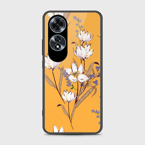 Oppo A60 Cover- Floral Series - HQ Ultra Shine Premium Infinity Glass Soft Silicon Borders Case