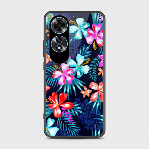 Oppo A60 Cover- Floral Series - HQ Ultra Shine Premium Infinity Glass Soft Silicon Borders Case