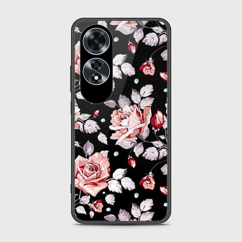 Oppo A60 Cover- Floral Series - HQ Ultra Shine Premium Infinity Glass Soft Silicon Borders Case