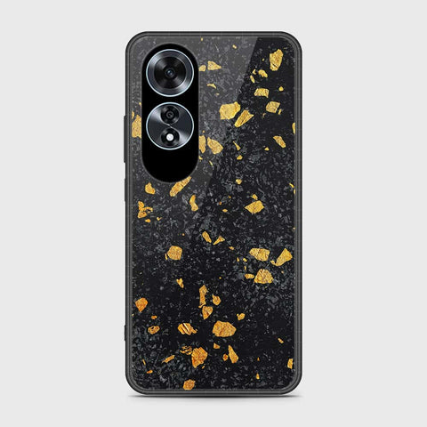 Oppo A60 Cover- Black Marble Series - HQ Ultra Shine Premium Infinity Glass Soft Silicon Borders Case