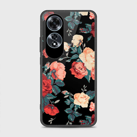 Oppo A60 Cover- Floral Series 2 - HQ Ultra Shine Premium Infinity Glass Soft Silicon Borders Case