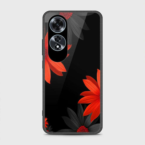 Oppo A60 Cover- Floral Series 2 - HQ Ultra Shine Premium Infinity Glass Soft Silicon Borders Case