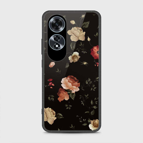 Oppo A60 Cover- Floral Series 2 - HQ Ultra Shine Premium Infinity Glass Soft Silicon Borders Case