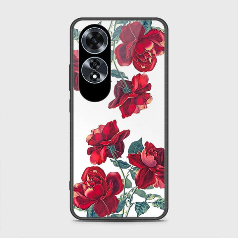 Oppo A60 Cover- Floral Series 2 - HQ Ultra Shine Premium Infinity Glass Soft Silicon Borders Case